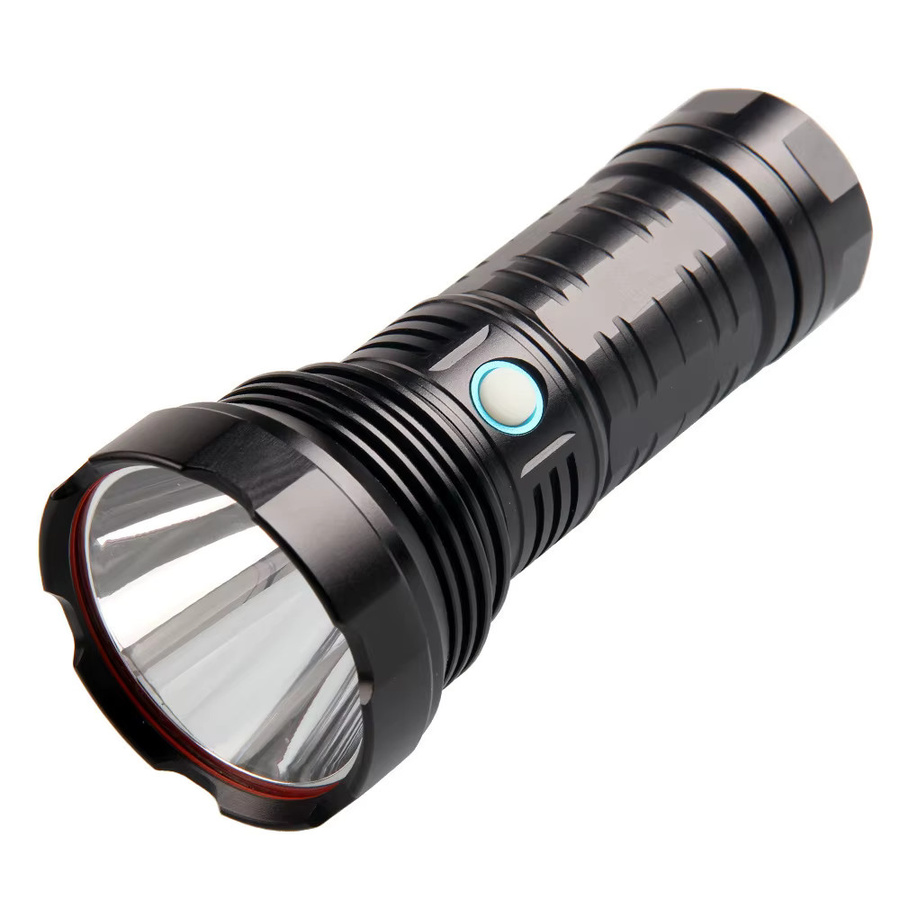 KENSUN SFT40 LED-Taschenlampe in Schwarz, USB wiederaufladbare taktische Taschenlampe aus Aluminium mit festem Fokus und wasserdichtem Design für Outdoor und Camping - Bild 6