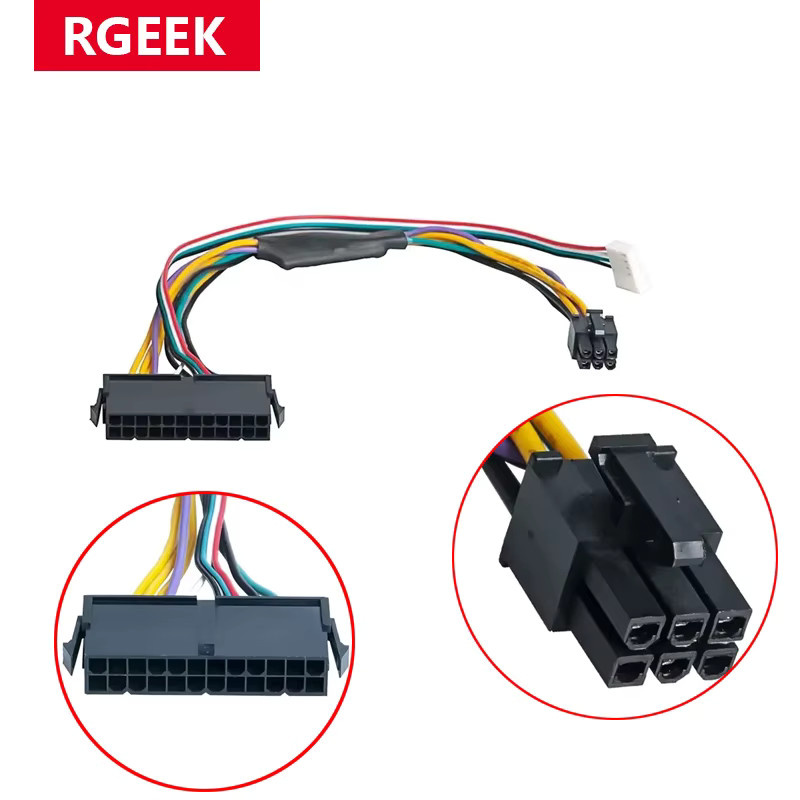 RGEEK 24-Pin auf Dual 6-Pin PCI-E ATX Hauptstromadapterkabel für HP Z220/Z230 Workstation, Länge: 30 cm - Bild 2