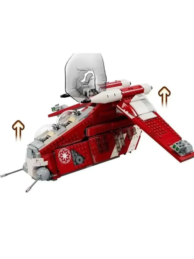 MOC Republic Dropship Gunship, Bausteine, 1083 Teile - Bild 5