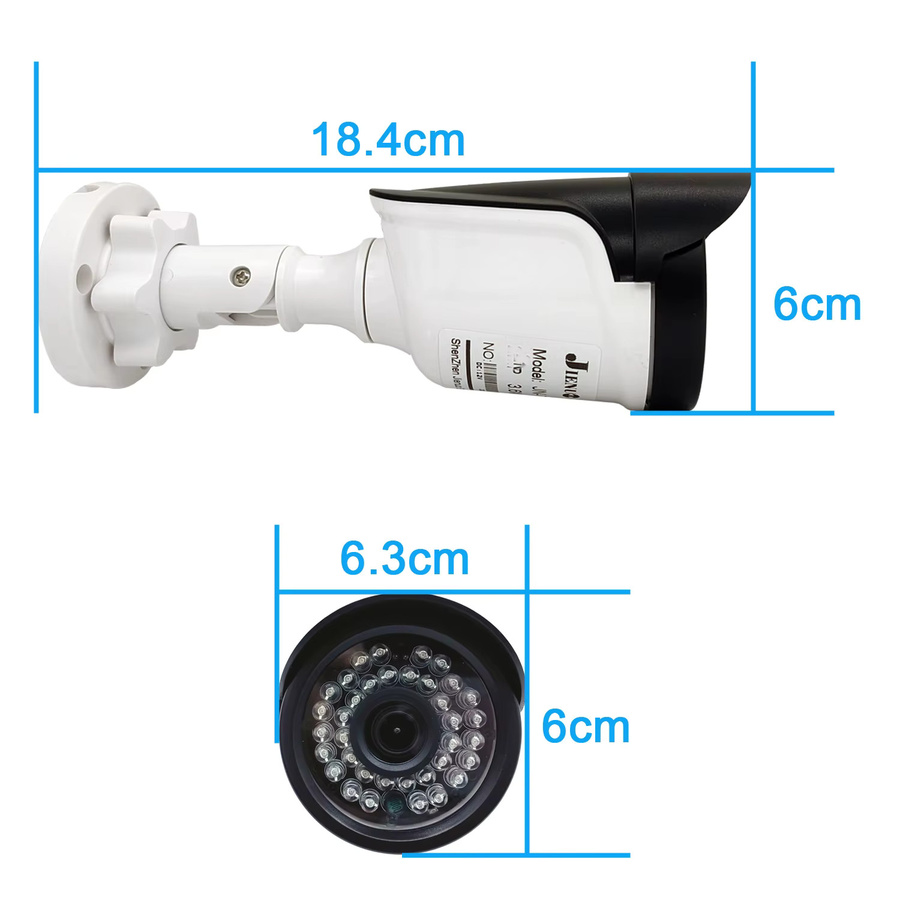 JIENUO AHD CCTV Sicherheitskamera mit 5MP Auflösung, 1080P High Definition, Infrarot NightVision, wasserdicht, Farbe: Weiß - Bild 2