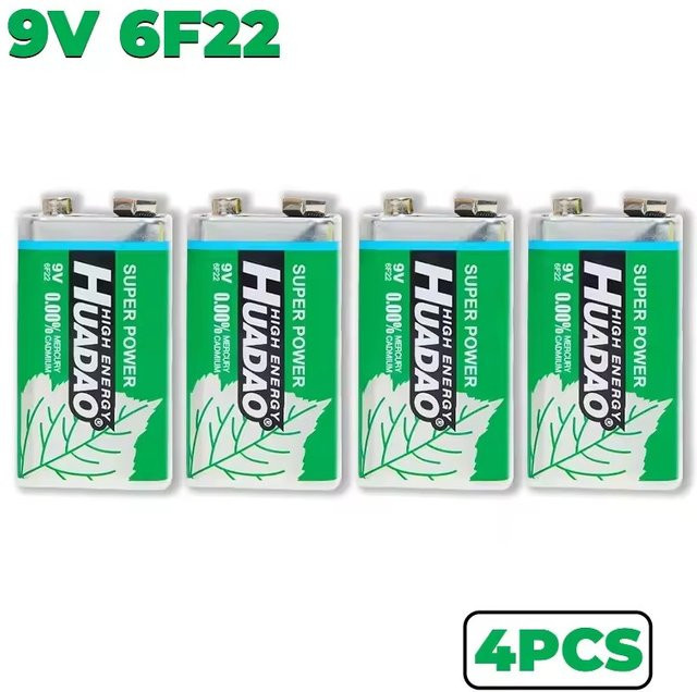 SMARTOOOLS 9V Alkaline und Carbon Zink Batterie 6F22 mit 1100mAh Kapazität für Mikrofone, Karaoke, Spielzeug und Multimeter - Bild 1