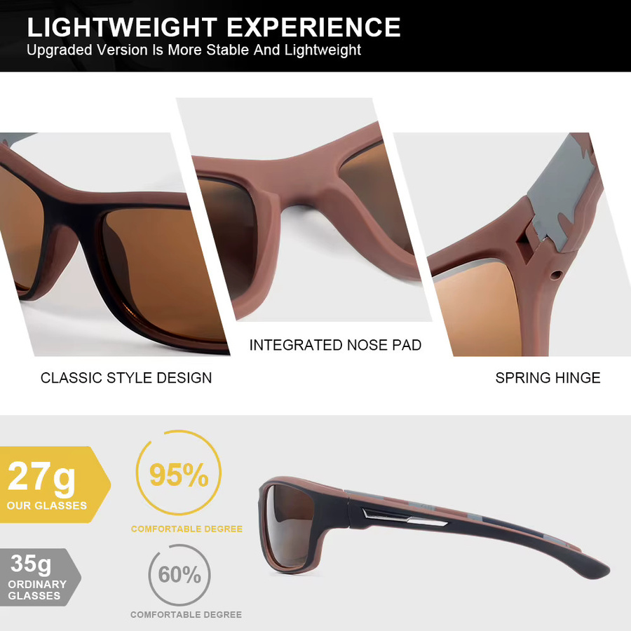 CRIXALIS Sonnenbrille Herren, Vollrand, braun, Kunststoff - Bild 3