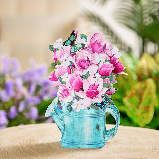 Opjoys 3D-Grußkarte mit Magnolienmotiv in Multicolour - Bild 1
