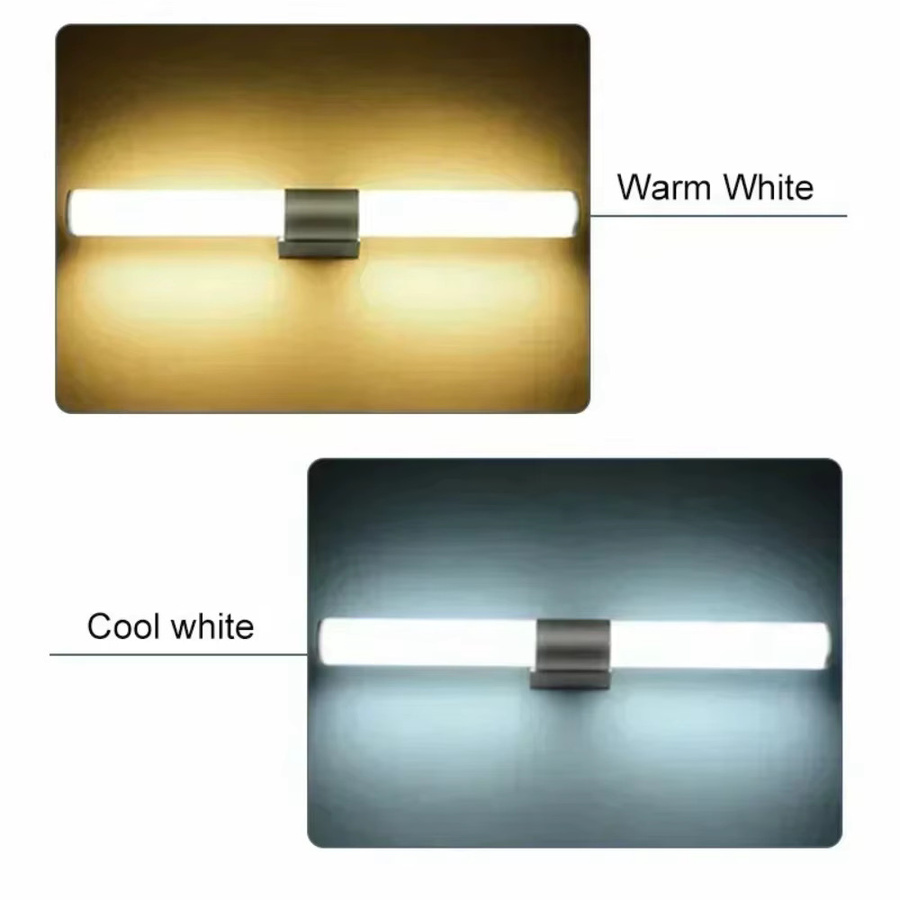 JOYINLED LED Badezimmer Wandlampe Minimalistisches Design in Weiß und Silber - Bild 2