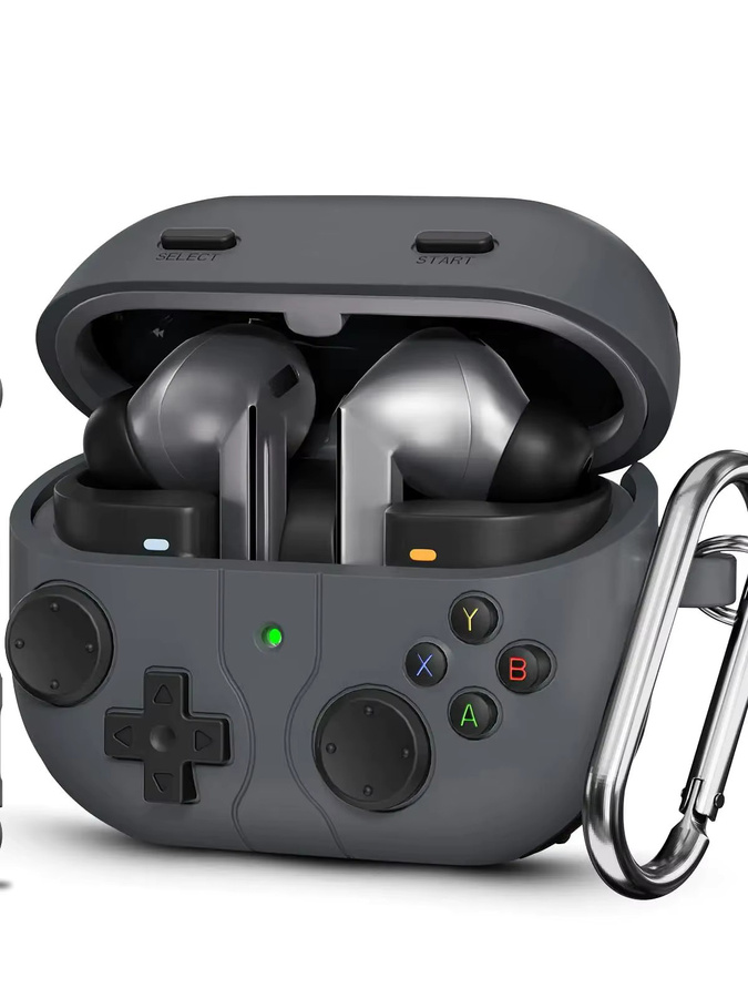 Samsung Galaxy Buds 3 FE / 3 Pro / 3 Silikon Schutzhülle im Spieler-Design inklusive Reinigungsset in Grün oder Grau - Bild 6