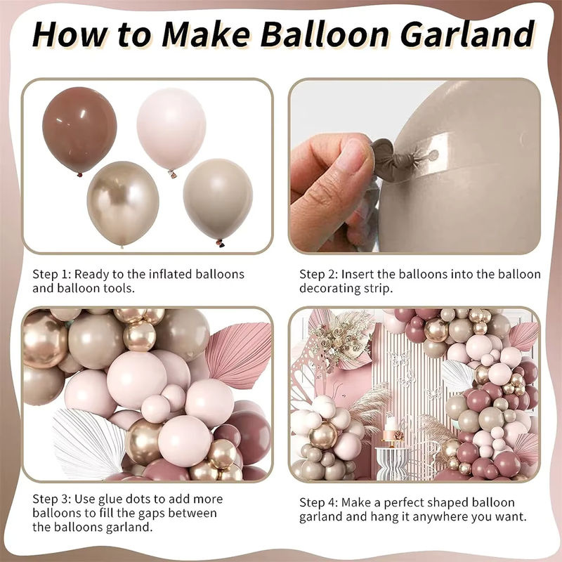 83 Stück Vintage Macarons Ballon-Girlanden-Set in Rosa für Babyparty, Hochzeit und Geburtstag - Bild 4