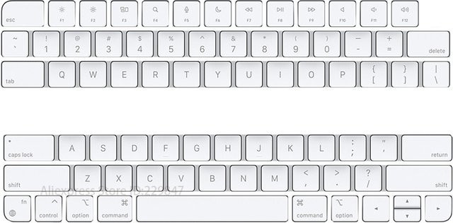 Apple Ersatz-Tastenkappen und Scharniere für Magic Wireless Bluetooth-Tastatur A2449 in Weiß - Bild 1
