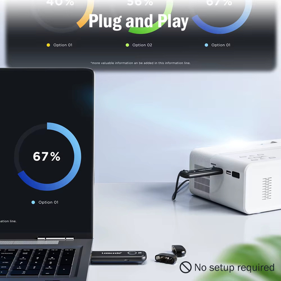 Lemorele Wireless HDMI Sender und Empfänger Set in Schwarz, 1080P Display Dongle Extender für Kamera, Laptop und PC - Bild 5