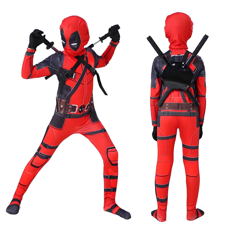 Hot Toys Marvel Deadpool-Kostüm, Overall, Schwert-Set, Rot - Bild 4