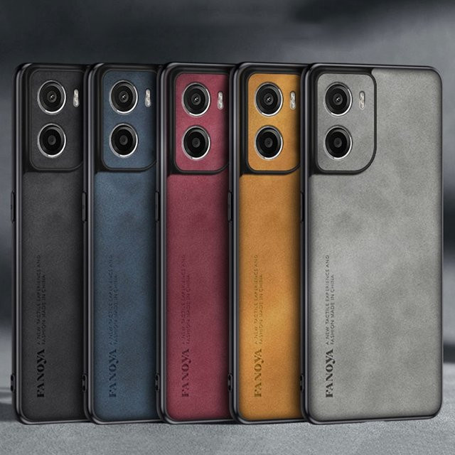 EUCAGR Luxus PU Leder Schutzhülle für Motorola Moto G06 in Blau, Stoßfeste Silikon-Handyhülle mit matter Rückseite - Bild 1