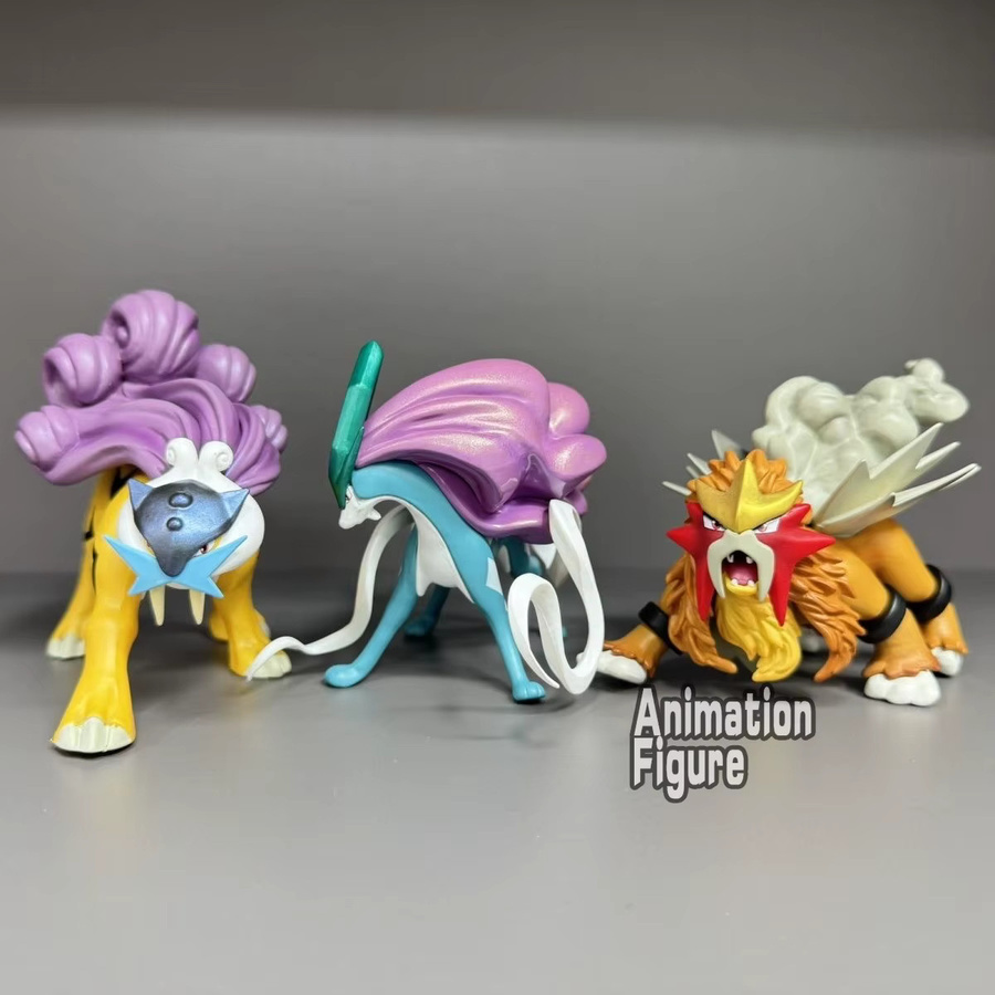 Bandai Pokémon Entei Suicune Raikou, Actionfiguren, PVC-Statue, 9,5 cm - Bild 2