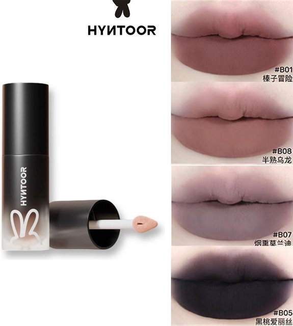 Hyntoor Lippenstift Soft Mist Velvet Punk Nude Black, Matte - Bild 1