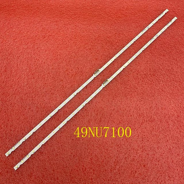 LED-Streifen für Samsung TV UE49N5500AU UE49NU8075 UE49NU7170 UA49NU7100 UE49NU7140 UE49NU7102K UE49NU7179 UN49NU7300G in Weiß - Bild 1