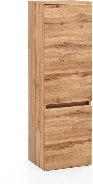 Held Möbel Midischrank Trient in Wotaneiche mit Türen und Regalböden, Breite: 40 cm, Höhe: 130 cm, Tiefe: 35 cm - Bild 1