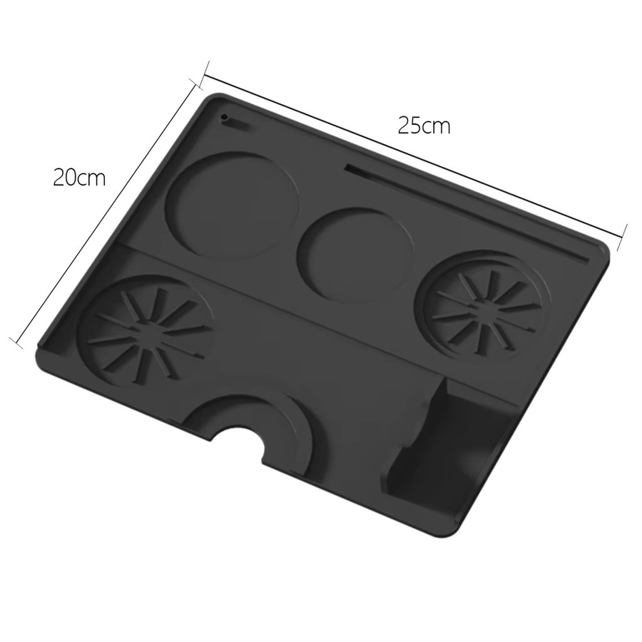 Espresso Tamper Station Matte aus Silikon, rutschfeste Kaffee-Unterlage für Home Cafe und Bar, rechteckig, Grau oder Schwarz - Bild 6
