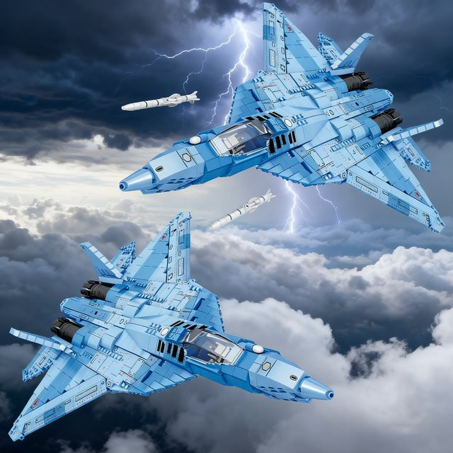 REOBRIX SU-57 Stealth Fighter, Baukasten, 1365 Teile - Bild 1