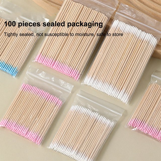 JCSYFAC Baumwollstäbchen Doppel Kopf, 100 Stück, Unisex - Bild 1
