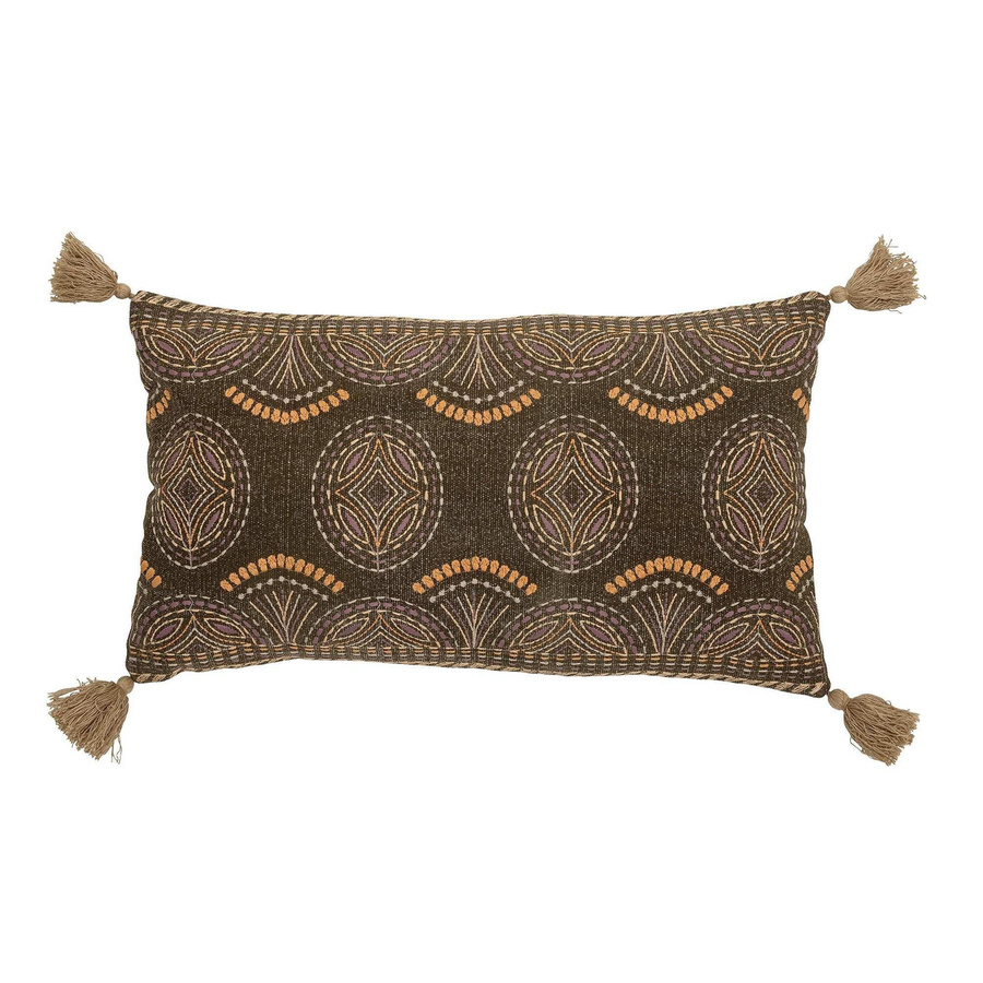 Bloomingville Kissen Nesma aus Baumwolle in Braun, B/B/H: 35 x 35 x 35 cm - Bild 1