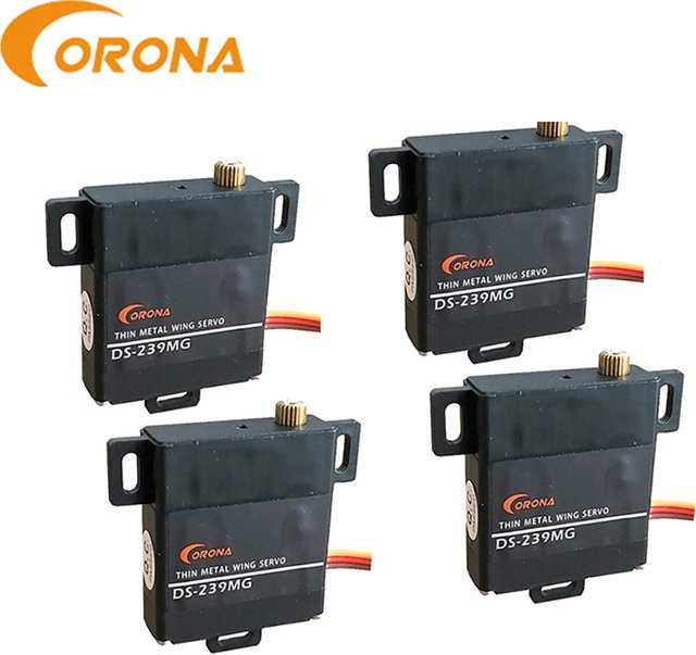 Corona DS239MG Digital Slim Wing Servo, Metall, 4er-Set, Schwarz - Bild 1