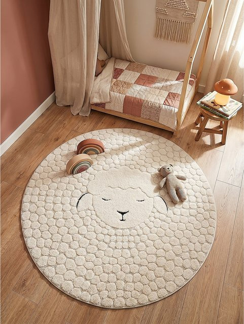 Kinderteppich Kurzflor CANAZEI Kadima Design in Creme/Beige, B/B: 120 x 120 cm - Bild 1