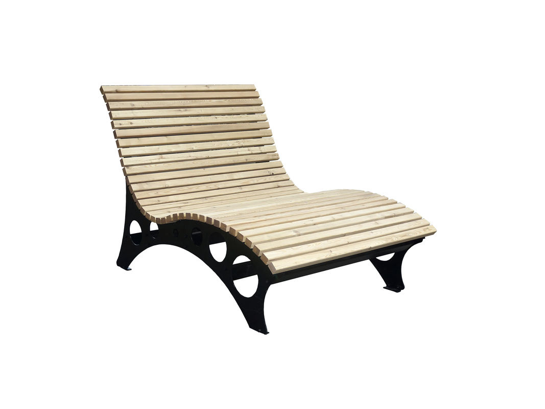 HOME DELUXE Wellenholzliege TAIGA Waldsofa aus Lärchenholz in Braun, Breite: 120 cm, Länge: 180 cm - Bild 3