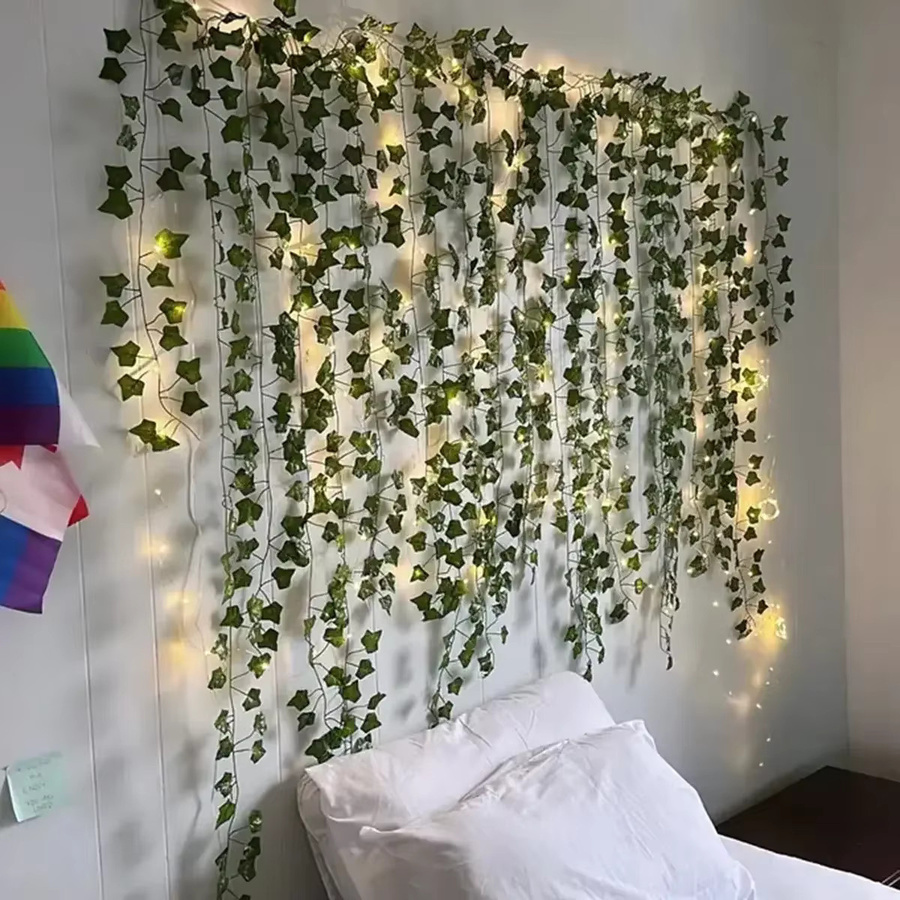 OKAL RED EAST USB Ahornblatt-Lichterkette mit grünen Blättern und 8 Lichtmodi für Innen- und Außenbereiche - Bild 2