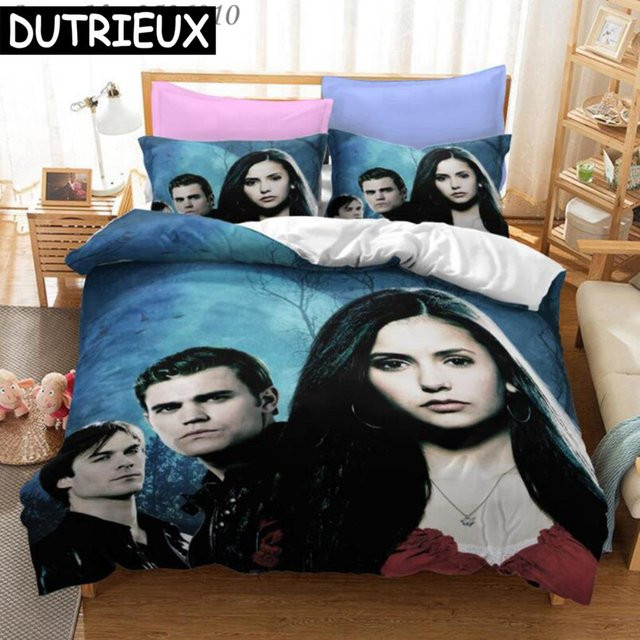 The Vampire Diaries 3D Print Bettwäsche-Set von Flylo mit Motiv, Farbe Blau, B/H: 135 x 200 cm - Bild 1