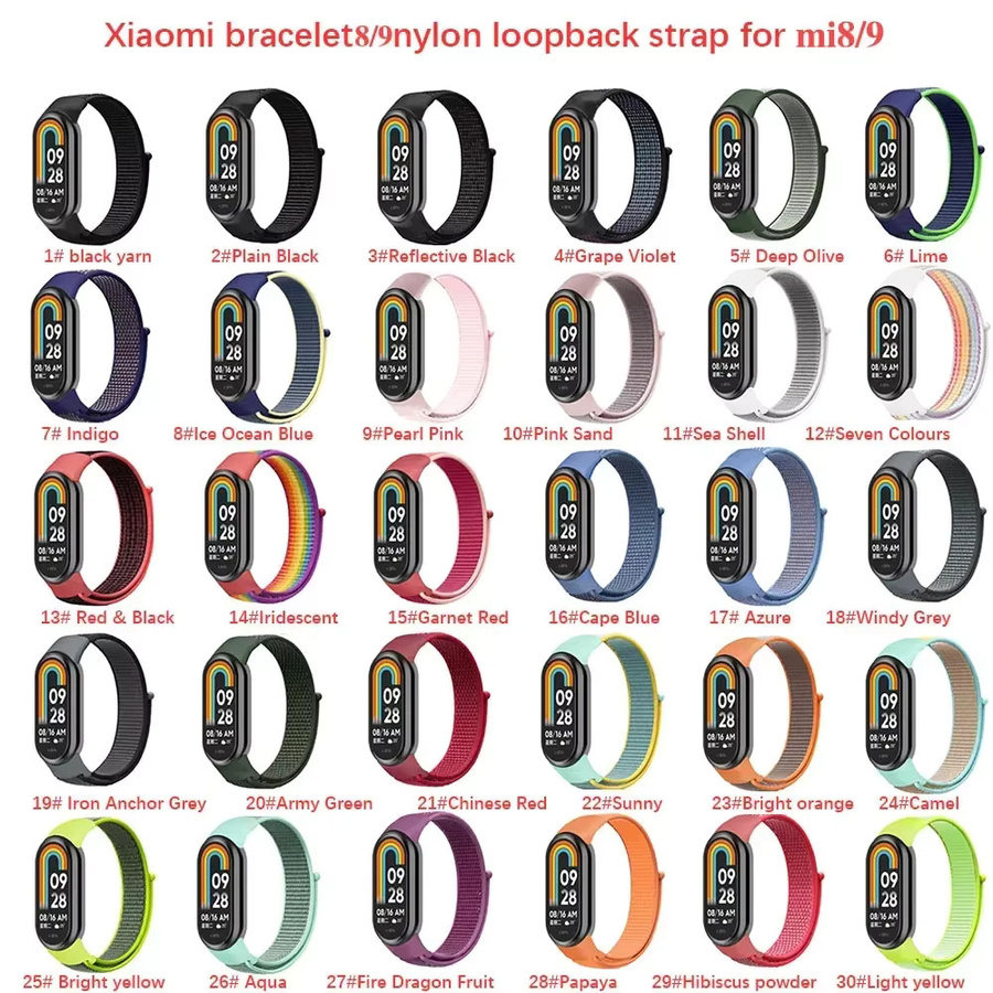 OAKCHARM Uhrenarmband Nylon, Xiaomi Mi Band 9, Mi Band 8, Unisex, Bunt - Bild 4