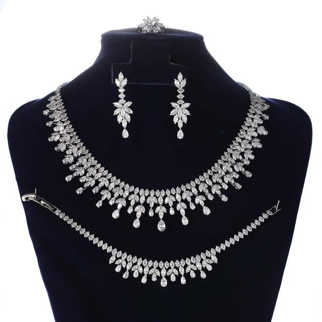 Hadiyana Schmuckset, Zirkonia, Silber, Damen - Bild 1