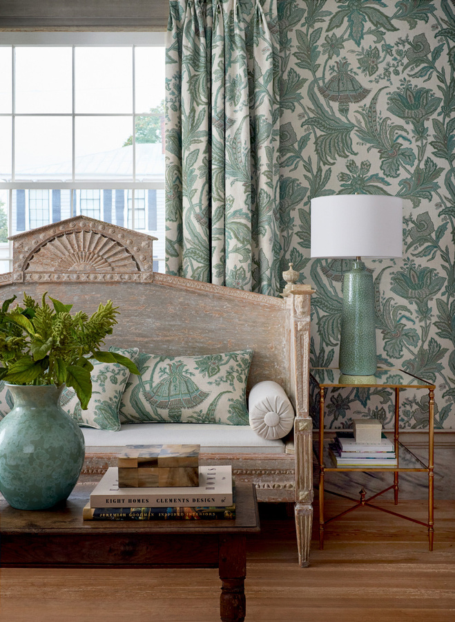 Thibaut Tapete Breckenridge Botanical Paisley in Sage Green als Vlies-Tapete - Bild 1