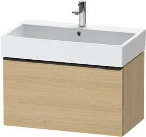 Duravit Waschtischunterschrank D-Neo wandhängend in Weiß und Natur, B: 78,4 cm, T: 44,2 cm, H: 44,0 cm - Bild 1