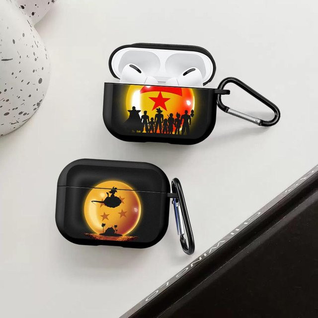Cartoon Dragon Ball Schutzhülle für Apple AirPods Pro 1 2 3 und AirPods 4 in Schwarz - Bild 1