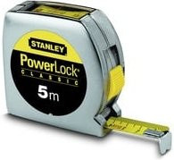 Stanley Taschenrollbandmaß PowerLock mit Sichtfenster, 5 m Länge, 19 mm Breite, Silber/Gelb - Bild 2