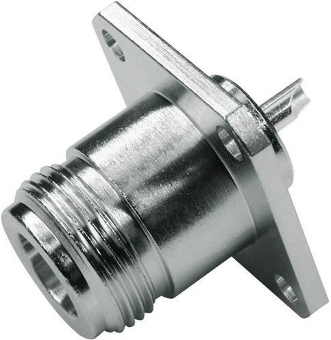 Telegärtner N-Steckverbinder Buchse zum Einbau, Silber, 50 Ohm - Bild 1