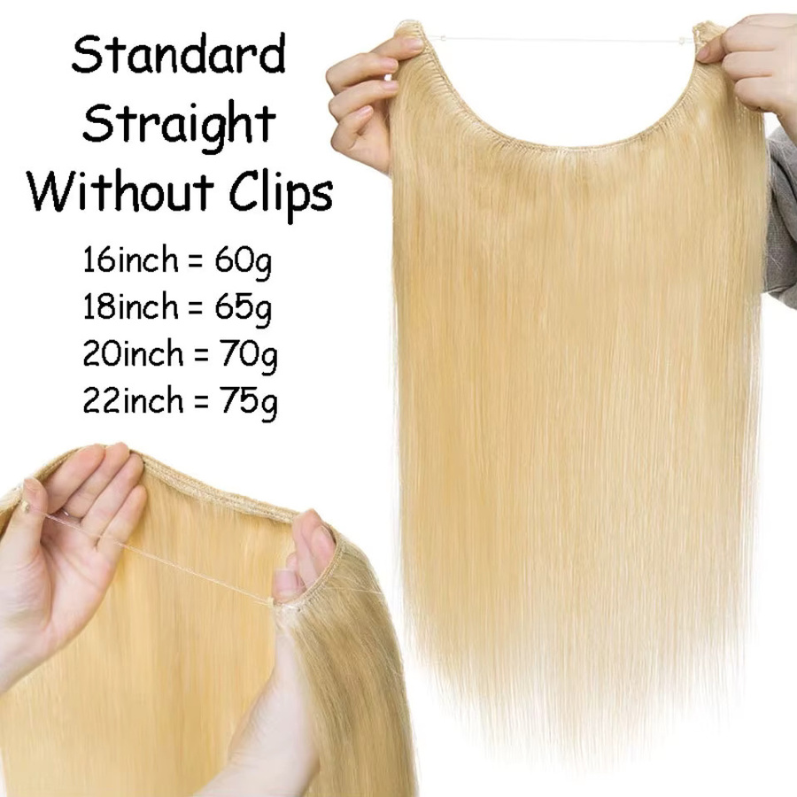 Rich Choices Wire-in-Haarverlängerungen, 100 % Echthaar, Damen - Bild 3