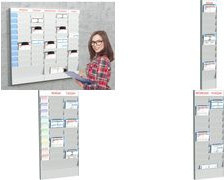 PAPERFLOW Wand-Büroplaner mit 20 Fächern in A5, Erweiterungselement, grau - Bild 1