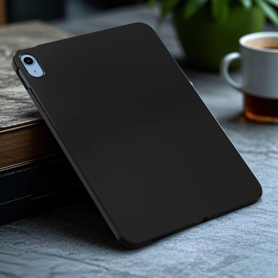 Schutzhülle für Apple iPad Pro 11 und 12.9 sowie iPad Air 1/2/7/8/9 in Schwarz, Schlankes Design aus mattem TPU-Gummi und weichem Silikon - Bild 5