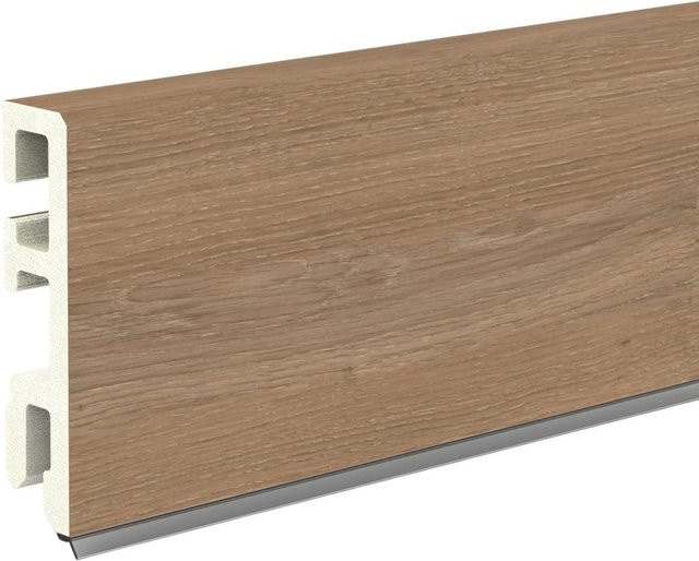 Döllken Hartschaumleiste USL60 sk Dekor Eiche Padua braun B/H/T: 60 x 14 x 2500 mm - Bild 1