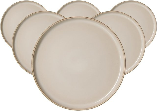 Ritzenhoff & Breker Speiseteller Olivia aus Keramik, 6er Set, Sand/Braun/Beige, Durchmesser: 26,5 cm - Bild 1