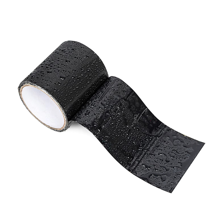 Selbstklebendes PVC-Dichtungsband in Schwarz zur wasserdichten Reparatur von Rohrlecks und Flexrohren - Bild 4