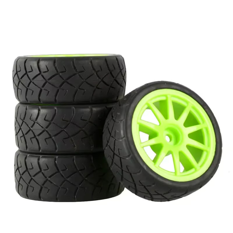 WLtoys RC Car Gummireifen und Räder Felgen, 4-teiliges Set, 12 mm Sechskantnabe, Maßstab 1:18 - Bild 2