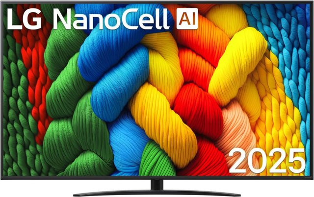 LG NanoCell Smart TV 75NANO81A6A 4K Ultra HD LCD Fernseher in Schwarz mit 189 cm Diagonale, HDR, Sprachsteuerung und WLAN/Bluetooth - Bild 1