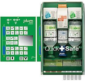 Plum QuickSafe Complete Wandbox mit Eyewash, pH-Neutraler Spüllösung sowie Verbands- und Reinigungssortiment, transparent, B/H/T: 43,0 x 25,3 x 9,2 cm - Bild 1