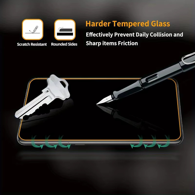 3er-Pack Displayschutzfolie aus gehärtetem Glas für Motorola G-Serie (Moto G85, G86 Power, G84, G82), transparent, 9H Härte, kratzfest und HD-klar - Bild 3