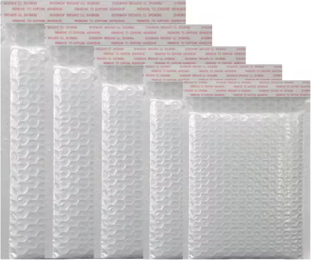 100 Stück selbstklebende Luftpolstertaschen aus verdickter Perlglanzfolie in Weiß für sichere Verpackung - Bild 1