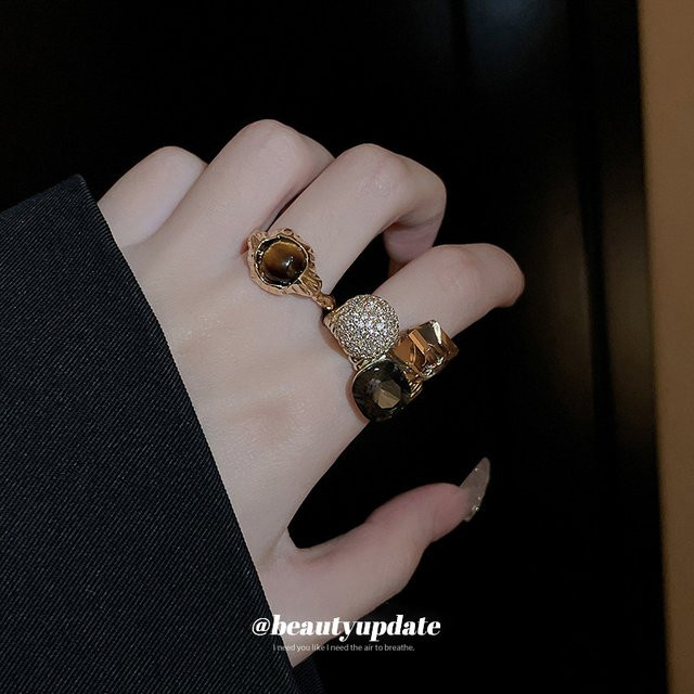 UOSU Ring, Zirkonia, Diamant, Gold - Bild 1