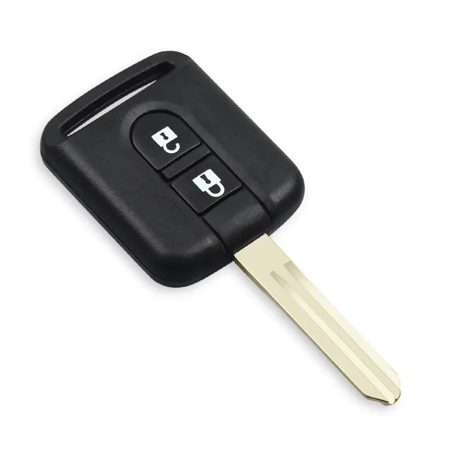 Keyyou 10er Set Ersatz Auto Schlüssel Chale Fob mit 2 Tasten für Nissan Qashqai Navara Micra NV200 Patrol Y61, Farbe: Schwarz - Bild 3