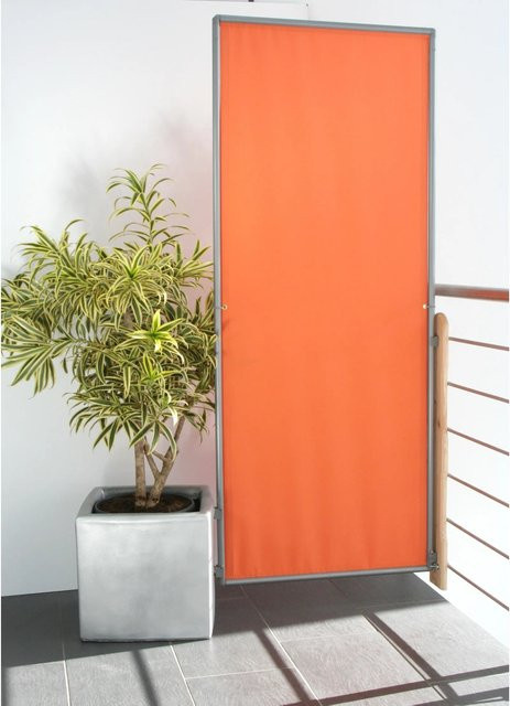 Floracord Paravent Wind- und Sichtschutz aus Polyester und Aluminium in Terracotta, B: 70 cm, H: 170 cm - Bild 1