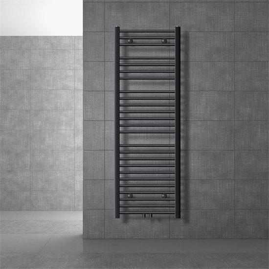 LuxeBath Badheizkörper Sahara Handtuchheizkörper Anthrazit mit Mittelanschluss B: 50 cm, H: 150 cm - Bild 1