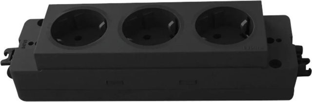 EVOline Express Steckdosenleiste 3-fach Schuko 16 A 3.680 W in Schwarz - Bild 1